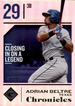 2018 Panini Chronicles - Holo Gold #34 - Adrian Beltré - Texas Rangers