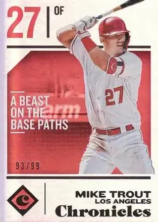 2018 Panini Chronicles - Holo Gold #47 - Mike Trout - Los Angeles Angels