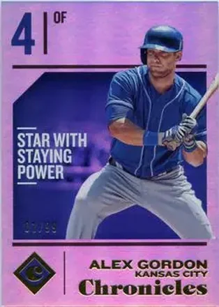 2018 Panini Chronicles - Holo Gold #49 - Alex Gordon - Kansas City Royals