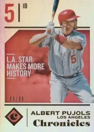 2018 Panini Chronicles - Holo Gold #51 - Albert Pujols - Los Angeles Angels