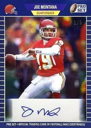 2021 Pro Set Sports - Navy Blue #PSA-JM2 - Joe Montana - Kansas City Chiefs