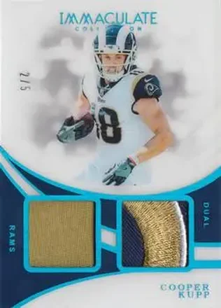 2019 Panini Immaculate Collection - Immaculate Dual Prime Platinum #IDJ-20 - Cooper Kupp - Los Angeles Rams