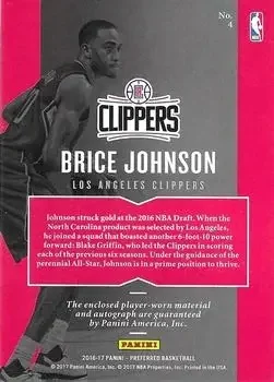 Back of Brice Johnson