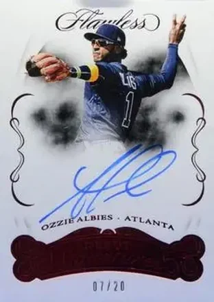 2018 Panini Flawless - Flawless Debut Signatures Ruby #FDS-OZ - Ozzie Albies - Atlanta Braves