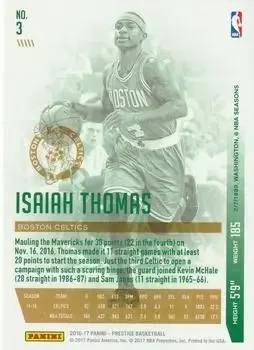 Back of Isaiah Thomas