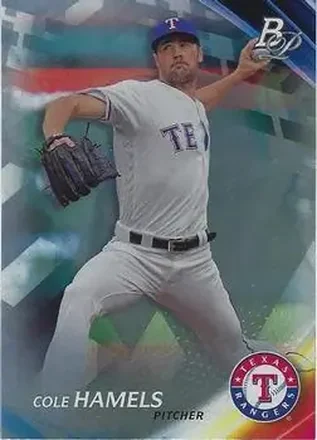 2017 Bowman Platinum #6 - Cole Hamels - Texas Rangers