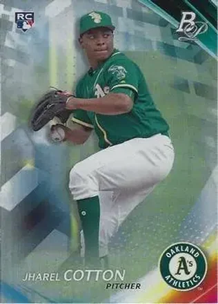 2017 Bowman Platinum #17 - Jharel Cotton - Oakland Athletics