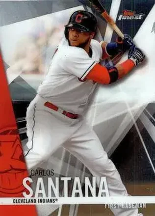 2017 Finest #17 - Carlos Santana - Cleveland Indians
