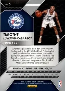 Back of Timothé Luwawu-Cabarrot