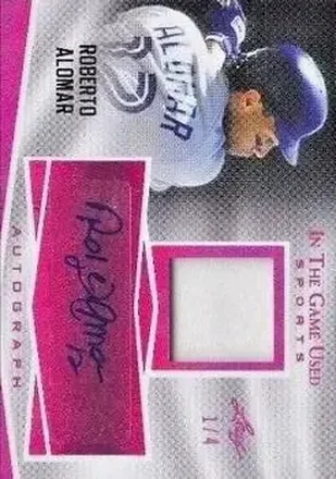 2018 Leaf In The Game Used Sports - Magenta Prismatic #GUA-RA1 - Roberto Alomar - Toronto Blue Jays