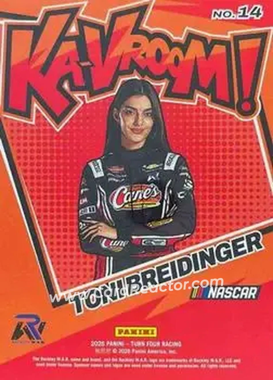 2026 Panini Turn Four - Ka-Vroom! #14 - Toni Breidinger - Rackley W.A.R. - Back