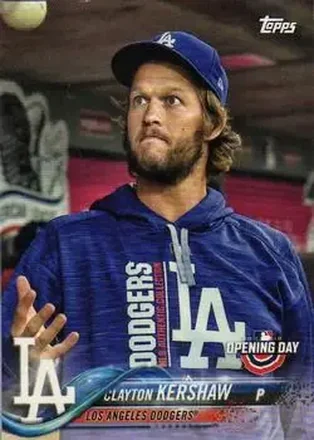 2018 Topps Opening Day #1b - Clayton Kershaw - Los Angeles Dodgers