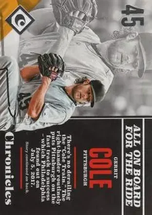 2017 Panini Chronicles #23 - Gerrit Cole - Pittsburgh Pirates