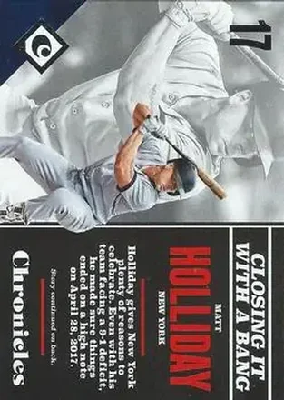 2017 Panini Chronicles #26 - Matt Holliday - New York Yankees