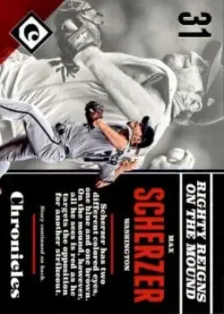 2017 Panini Chronicles #28 - Max Scherzer - Washington Nationals