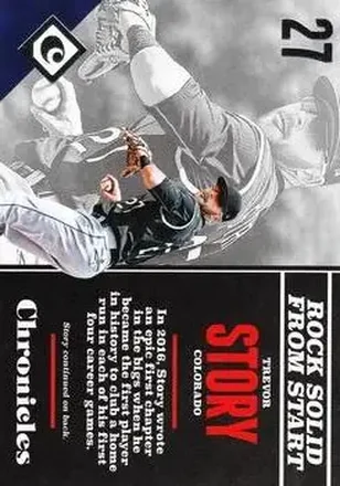 2017 Panini Chronicles #30 - Trevor Story - Colorado Rockies
