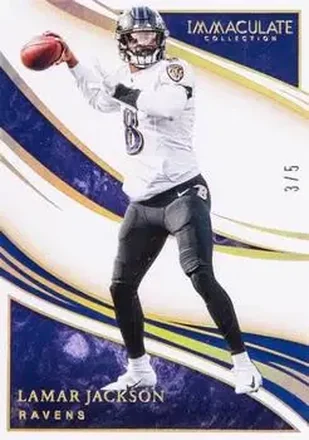 2020 Panini Immaculate Collection - Gold #37 - Lamar Jackson - Baltimore Ravens