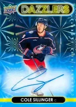 2024-25 Upper Deck Clear Cut - 2021-22 Upper Deck Dazzlers #DA-CS - Cole Sillinger - Columbus Blue Jackets