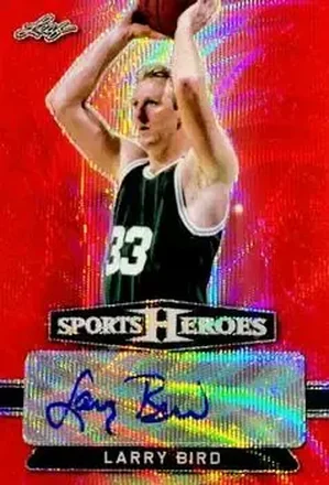 2018 Leaf Metal Sports Heroes - Red #BA-LB1 - Larry Bird - Boston Celtics