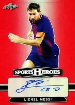 2018 Leaf Metal Sports Heroes - Red #BA-LM2 - Messi