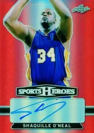 2018 Leaf Metal Sports Heroes - Red #BA-SO1 - Shaquille O'Neal