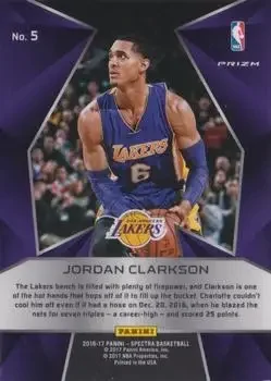 Back of Jordan Clarkson