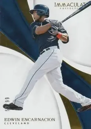 2017 Panini Immaculate Collection #49 - Edwin Encarnacion - Cleveland Indians