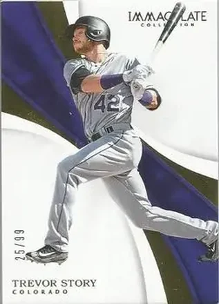 2017 Panini Immaculate Collection #54 - Trevor Story - Colorado Rockies