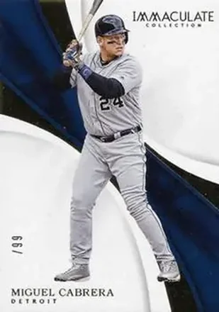 2017 Panini Immaculate Collection #55 - Miguel Cabrera - Detroit Tigers