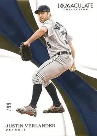 2017 Panini Immaculate Collection #57 - Justin Verlander - Detroit Tigers