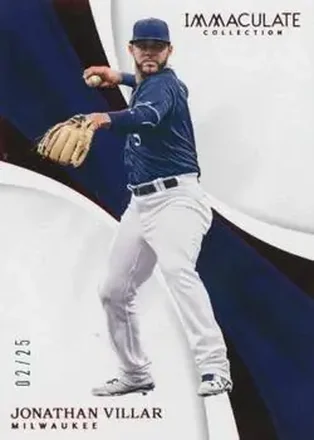 2017 Panini Immaculate Collection #72 - Jonathan Villar - Milwaukee Brewers