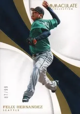 2017 Panini Immaculate Collection #83 - Felix Hernandez - Seattle Mariners