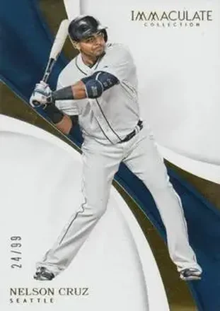 2017 Panini Immaculate Collection #84 - Nelson Cruz - Seattle Mariners