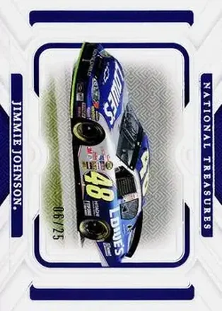 2025 Panini National Treasures - Rides Holo Silver #10 - Jimmie Johnson - Hendrick Motorsports