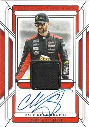 2025 Panini National Treasures - Race Gear Graphs #RGG-CLJ - Corey LaJoie - Rick Ware Racing