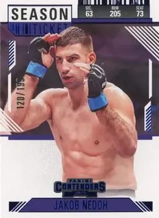 2025 Panini Contenders PFL - Season Ticket Blue #47 - Jakob Nedoh