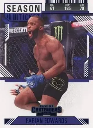 2025 Panini Contenders PFL - Season Ticket Blue #50 - Fabian Edwards