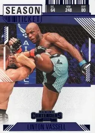 2025 Panini Contenders PFL - Season Ticket Blue #100 - Linton Vassell
