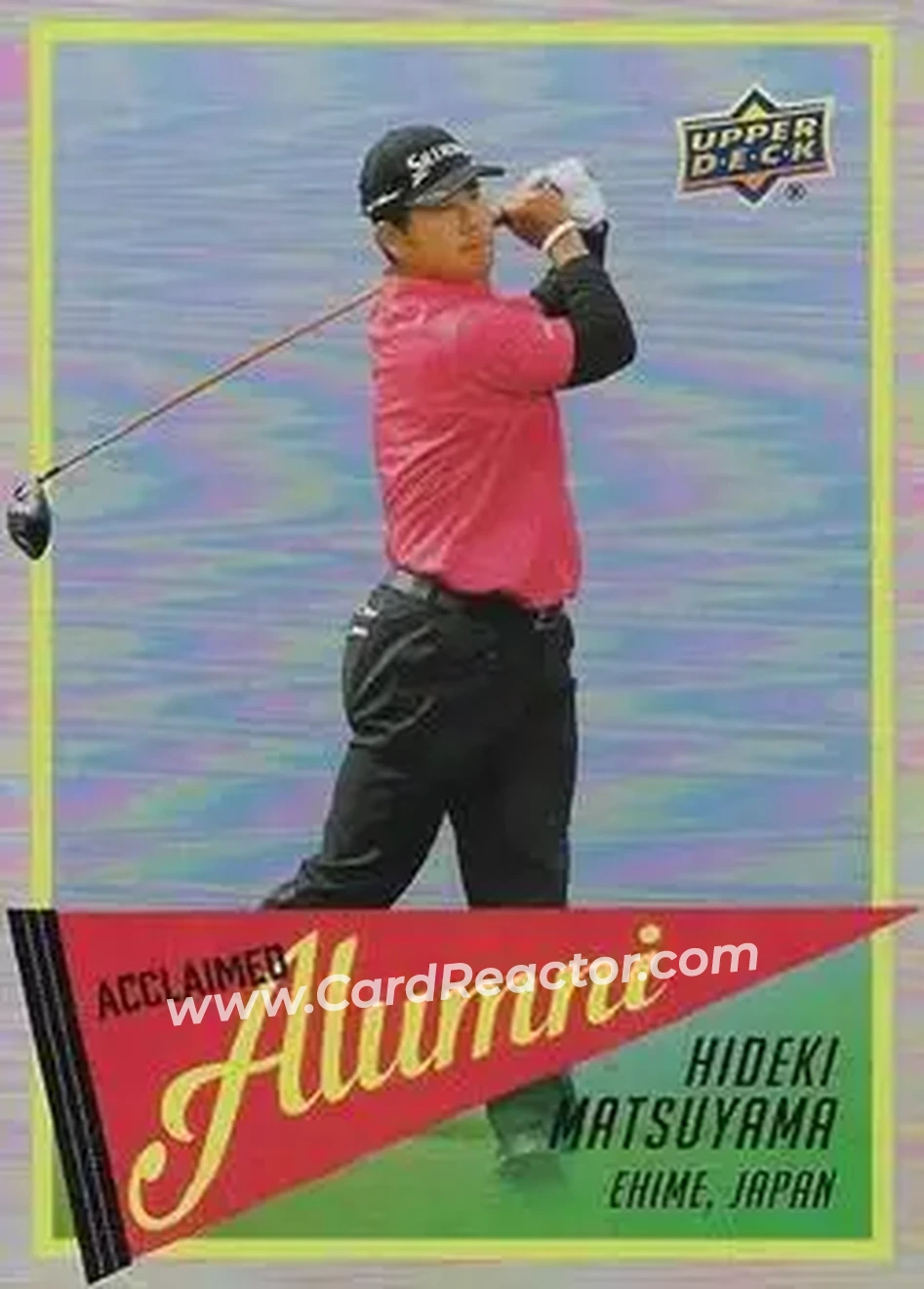 2026 Upper Deck - Acclaimed Alumni #AL-6 - Hideki Matsuyama - Front 2026 Upper Deck - Acclaimed Alumni #AL-6 - Hideki Matsuyama - Front
