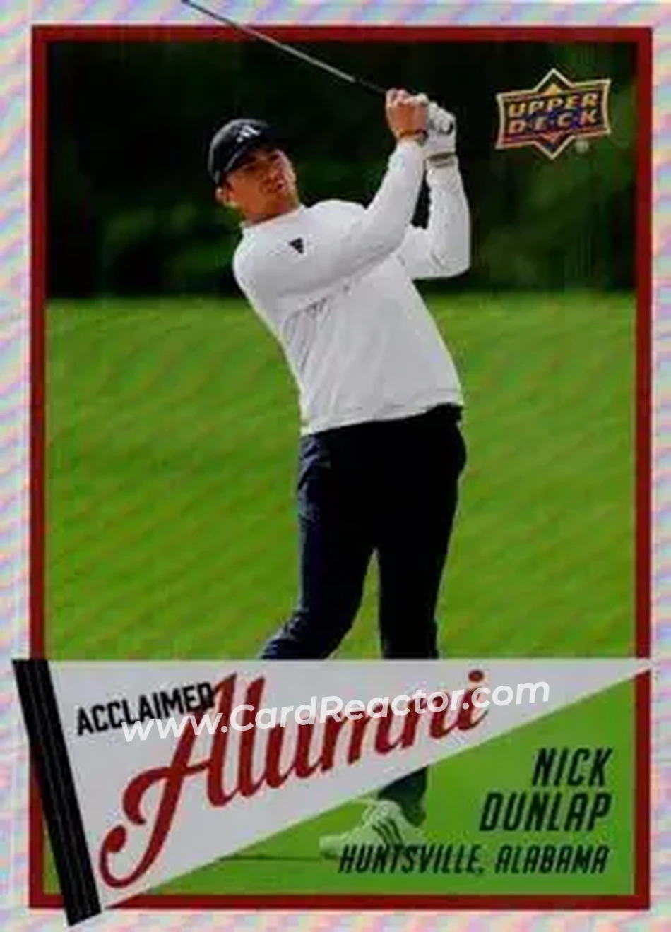 2026 Upper Deck - Acclaimed Alumni #AL-20 - Nick Dunlap - Front 2026 Upper Deck - Acclaimed Alumni #AL-20 - Nick Dunlap - Front