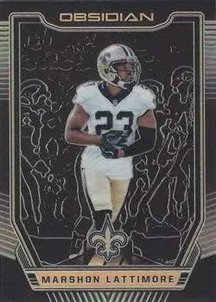 2018 Panini Obsidian - Electric Etch Green #49 - Marshon Lattimore - New Orleans Saints