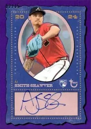 2024 Topps Brooklyn Collection - Autographs Purple #AC-AS - AJ Smith-Shawver - Atlanta Braves