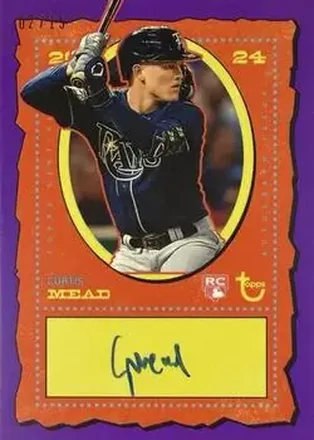 2024 Topps Brooklyn Collection - Autographs Purple #AC-CME - Curtis Mead - Tampa Bay Rays