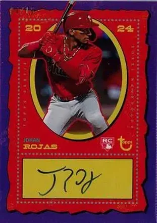 2024 Topps Brooklyn Collection - Autographs Purple #AC-JROJ - Johan Rojas - Philadelphia Phillies