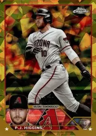 2023 Topps Chrome Update Sapphire Edition - Gold #USCS82 - P.J. Higgins - Arizona Diamondbacks
