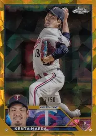 2023 Topps Chrome Update Sapphire Edition - Gold #USCS97 - Kenta Maeda - Minnesota Twins