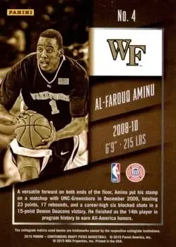 Back of Al-Farouq Aminu