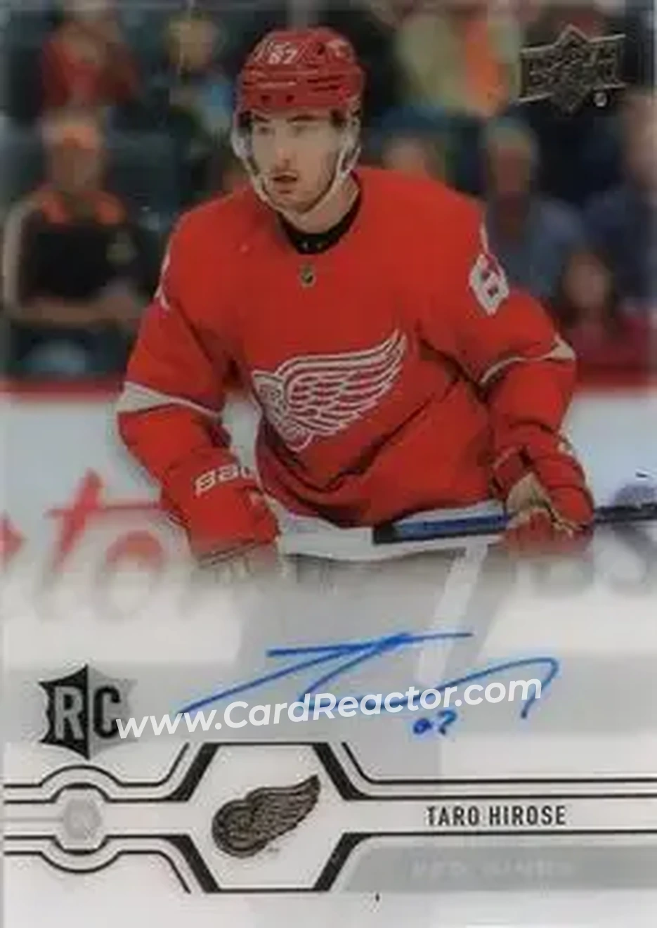 2019-20 Upper Deck Clear Cut #CC-TH - Taro Hirose - Detroit Red Wings - Front