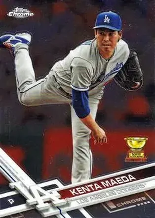 2017 Topps Chrome #14 - Kenta Maeda - Los Angeles Dodgers