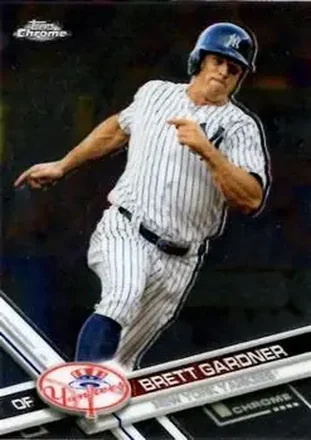 2017 Topps Chrome #28 - Brett Gardner - New York Yankees